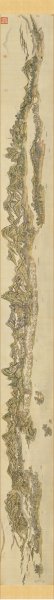 清 王原祁 西湖十景图卷全图 绢本702x64[山水]