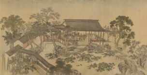 清 王云 休园图-夏54-106cm[山水]