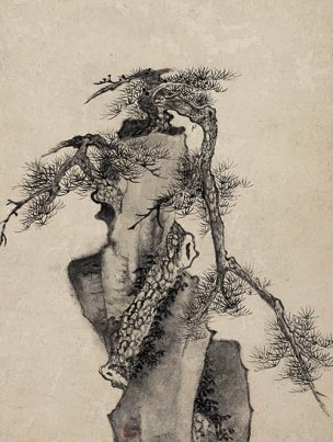 清 渐江 弘仁 山水八开-8-画 22.6x30[山水]