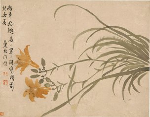清 汪士慎 花卉图册十二开-7-X 31.2x24.2[花鸟]