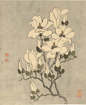 清 杨晋 花鸟册页十二开-4 33x40[花鸟]
