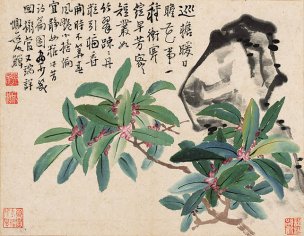 清 李禅 李鱓 花鸟册页十开-6 30x23[花鸟]