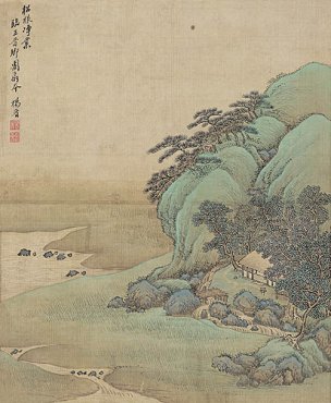 清 杨晋 仿古山水册页十二开-03 25.5x31[山水]