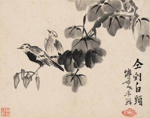 清 李禅 李鱓 花鸟册页十开-2 30x23[花鸟]