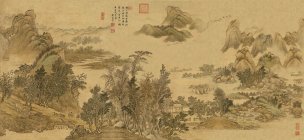 清 杨晋 仿古山水 70x152（dpi不高）[山水]