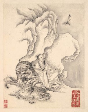 清 李世倬 逍遥胜迹图册-6-画 22.4x28.4[人物] 