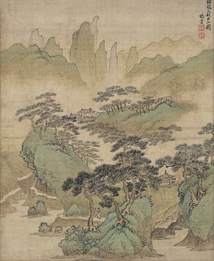 清 杨晋 仿古山水册页十二开-05 25.5x31[山水] 