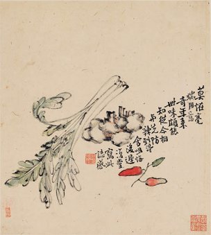 清 李禅 李鱓 花卉册页十二开-1 33x37[花鸟] 