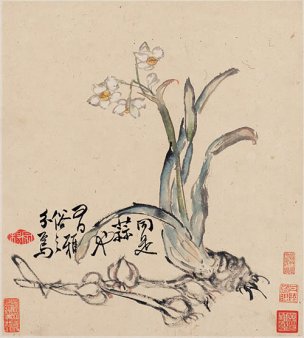 清 李禅 李鱓 花卉册页十二开-10 33x37[花鸟] 