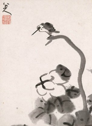 清 朱耷 （八大山人）册页十六开7 [花鸟] 