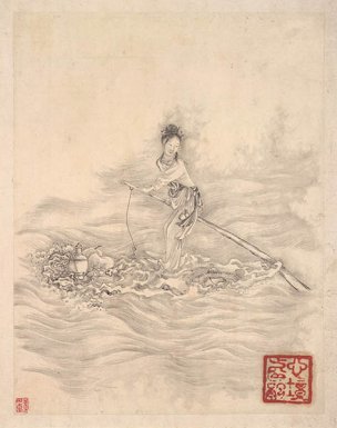 清 李世倬 逍遥胜迹图册-3-画 22.4x28.4[人物] 
