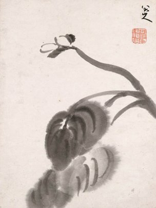 清 朱耷 （八大山人）册页十六开5 [花鸟] 