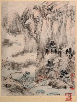 清 朱耷 （八大山人） 山水册页006 [山水] 