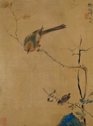 清 恽寿平 花鸟草虫图册页八开01 35.7x26.3[花鸟] 