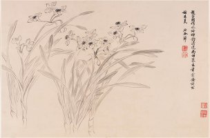 清 恽寿平 王翚 花卉山水合册5a 58x38[花鸟] 