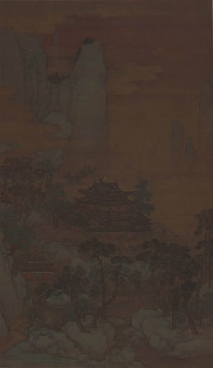 清 徐枚 蓬莱仙境图 98.5x170[山水] 