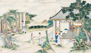 清 孙温 红楼梦 55x30.5 (85)[人物] 