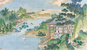 清 孙温 红楼梦 55x30.5 (75)[人物] 