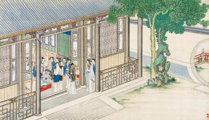 清 孙温 红楼梦 55x30.5 (88)[人物] 