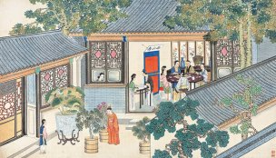 清 孙温 红楼梦 55x30.5 (53)[人物] 