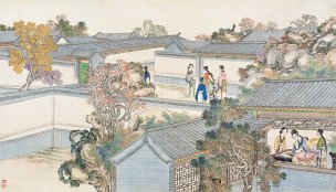 清 孙温 红楼梦 55x30.5 (46)[人物] 