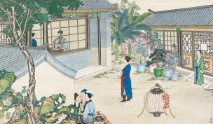 清 孙温 红楼梦 55x30.5 (59)[人物] 