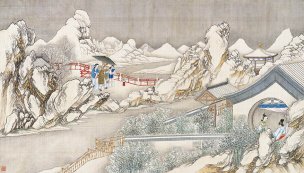 清 孙温 红楼梦 55x30.5 (63)[人物] 