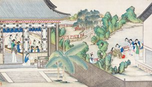 清 孙温 红楼梦 55x30.5 (199)[人物] 