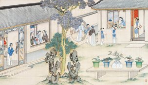 清 孙温 红楼梦 55x30.5 (196)[人物] 