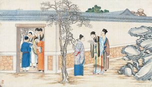 清 孙温 红楼梦 55x30.5 (50)[人物] 