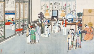 清 孙温 红楼梦 55x30.5 (47)[人物] 