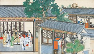 清 孙温 红楼梦 55x30.5 (55)[人物] 