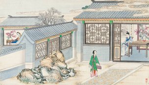 清 孙温 红楼梦 55x30.5 (162)[人物] 