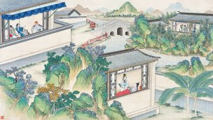 清 孙温 红楼梦 55x30.5 (38)[人物] 