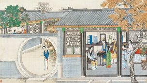 清 孙温 红楼梦 55x30.5 (27)[人物] 