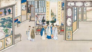 清 孙温 红楼梦 55x30.5 (191)[人物] 