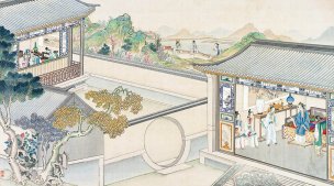 清 孙温 红楼梦 55x30.5 (182)[人物] 