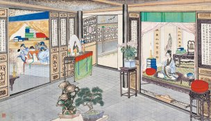 清 孙温 红楼梦 55x30.5 (33)[人物] 