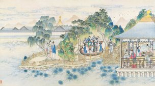 清 孙温 红楼梦 55x30.5 (179)[人物] 