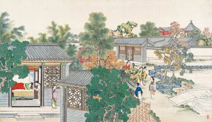 清 孙温 红楼梦 55x30.5 (176)[人物] 