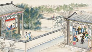 清 孙温 红楼梦 55x30.5 (173)[人物] 