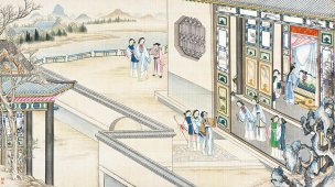 清 孙温 红楼梦 55x30.5 (172)[人物] 