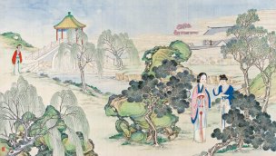 清 孙温 红楼梦 55x30.5 (167)[人物] 