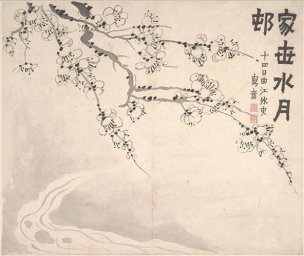 清 金农 梅花图册5 34x29[花鸟]