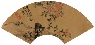 明 陈道复 陈淳 紫薇扇面-OK机宣 [花鸟] 