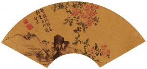 明 陈道复 陈淳 紫薇扇面[花鸟] 