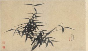 明 陈洪绶 花卉山水册-3 纸本 54.7x32.2 [花鸟]