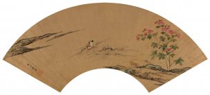 明 陆治 花鸟扇面-OK机宣 [花鸟]
