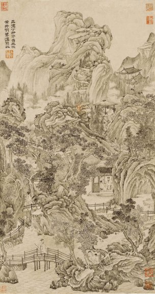 明 谢时臣 山水图 31.2x59[山水]