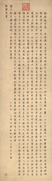 明 董其昌 楷书勤政励学箴214.5×61.8[书法]